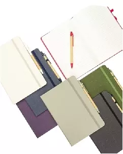 Caderneta Personalizada com Fibra de Arroz e Caneta