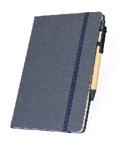 Caderneta Personalizada com Fibra de Arroz e Caneta