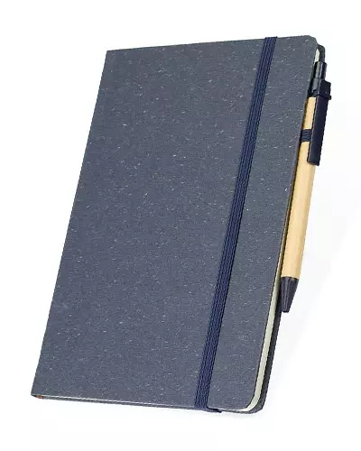 Caderneta Personalizada com Fibra de Arroz e Caneta