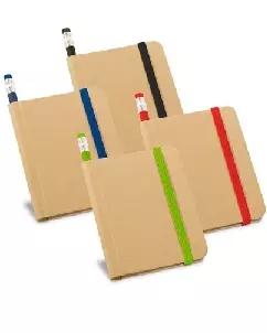 Caderno capa dura com lápis para brindes