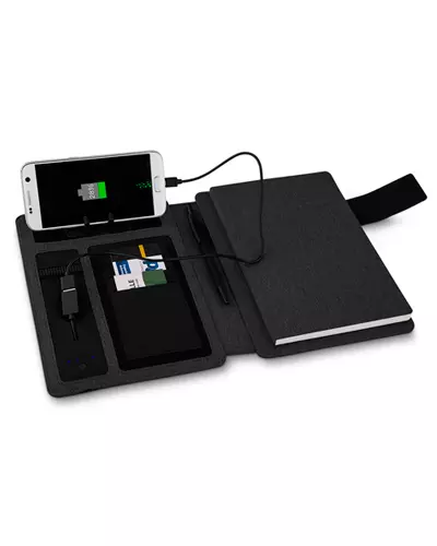 Caderno Executivo com Powerbank Personalizado