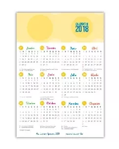 Calendário Imã de Geladeira Personalizado