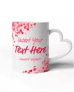 Caneca Branca De Coração Personalizada