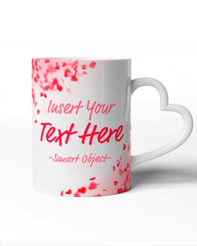 Caneca Branca De Coração Personalizada