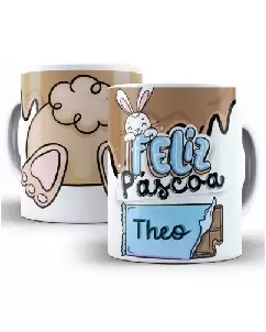 Caneca Branca em Polimero Personalizada