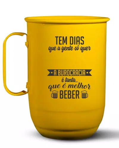 Caneca de ALuminio 500ml Personalizada para Brindes
