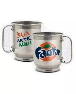 Caneca de Alumínio Colorida Personalizada