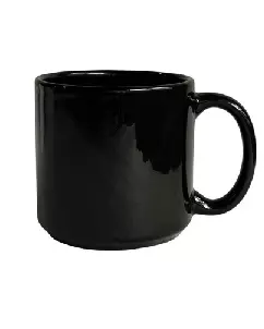 Caneca de Porcelana Preta com 360 ml Personalizada