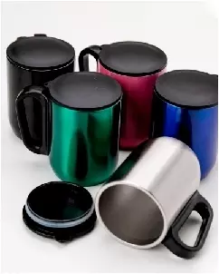 Caneca Inox com Tampa Personalizada