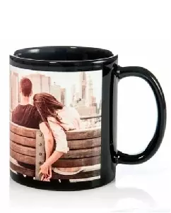 Caneca Preta De Ceramica Personalizada