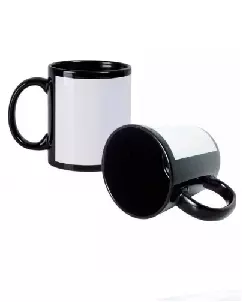 Caneca Preta De Ceramica Personalizada