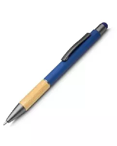 Caneta Esferografica Azul em Aluminio Personalizada