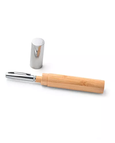 Caneta Esferografica em bambu personalizada