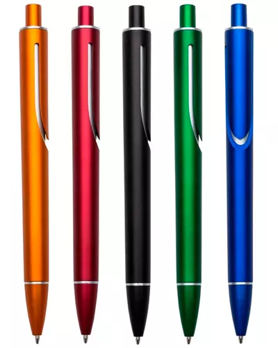 Caneta Plástica Colorida Personalizada