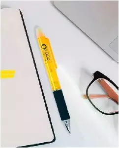Caneta Plastica Marca Texto Personalizada