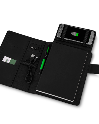 Capa para Caderno com Powerbank Personalizada