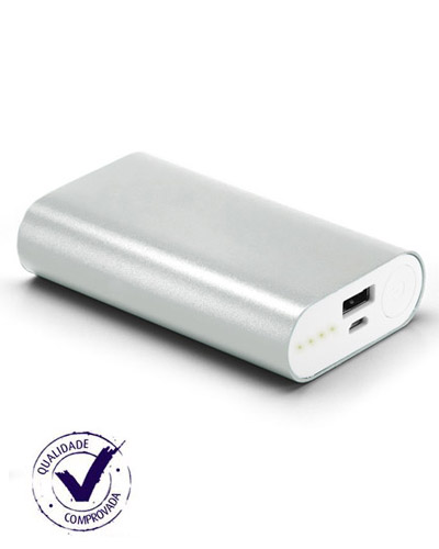 Carregador Portátil em Alumínio com 02 Baterias