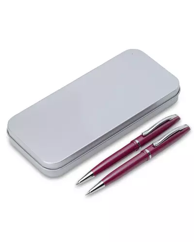 Conjunto Caneta e Lapiseira Metal Personalizada