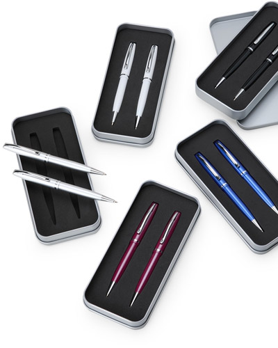 Conjunto Caneta e Lapiseira Metal Personalizada
