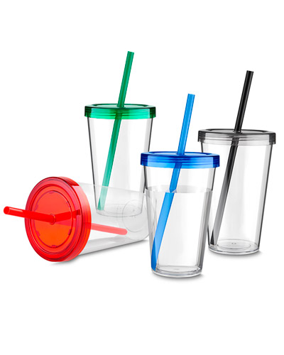 Copo de Acrílico com Tampa Personalizado