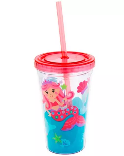 Copo de Acrilico Personalizado com Canudo