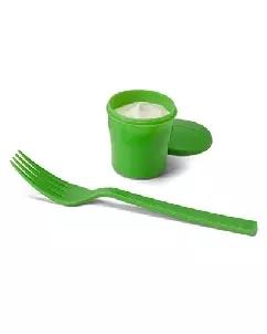 Copo para Salada Personalizado com Garfo e Molheira