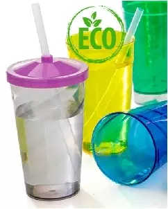 Copos de Acrílico com Canudo