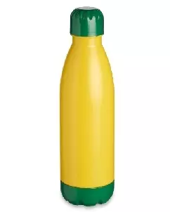 Garrafa Squeeze Verde e Amarela Personalizada