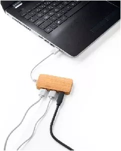 Hub em Bambu Personalizado para Brindes