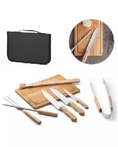 Kit Churrasco em Estojo com Tabua Personalizado