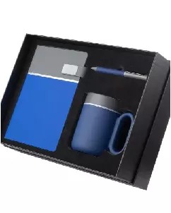 Kit Escritorio Caderno Caneca e Caneta Matalica