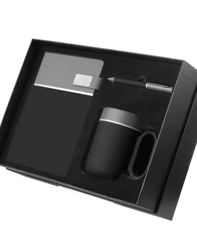 Kit Escritorio Caderno Caneca e Caneta Matalica