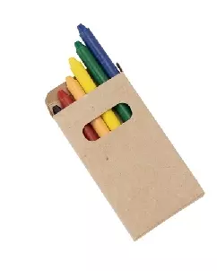 Kit Giz de cera 6 Cores Promocional Personalizado