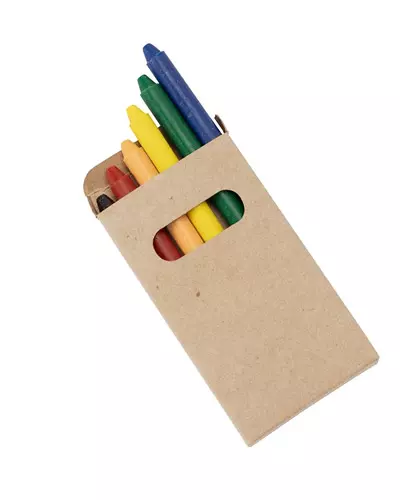 Kit Giz de cera 6 Cores Promocional Personalizado