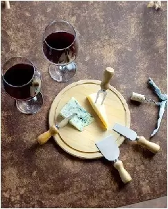Kit Queijo e vinho Personalizado com Abridor e Saca Rolhas