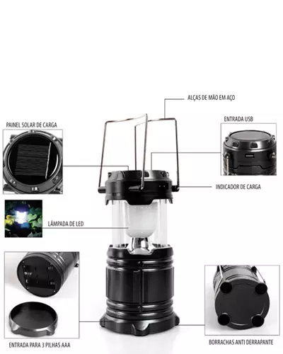Lanterna Solar Recarregável Personalizada