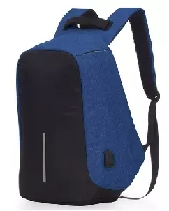 Mochila Anti Furto Azul Personalizada