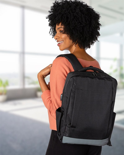 Mochila de Nylon USB Personalizada