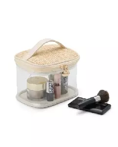 Necessaire PVC e Palha Personalizada