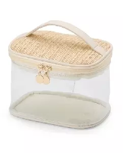 Necessaire PVC e Palha Personalizada