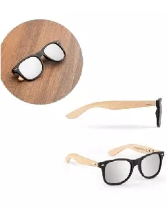 Oculos de Sol com Armacao em Bambu Personalizado