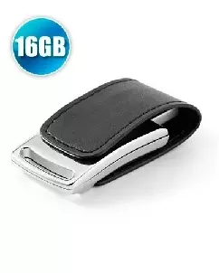 Pen drive 16 GB em Couro com Imã para Brindes