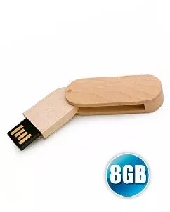 Pen drive 8 GB Ecológico Giratório para Brindes
