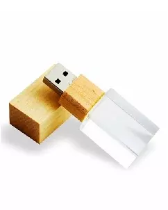 Pen Drive Acrílico e Madeira Personalizado