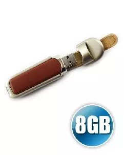 Pen drive de couro 8GB Personalizado