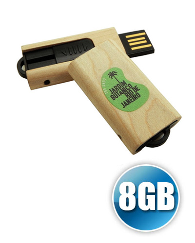 Pen drive de Madeira 8GB Personalizado