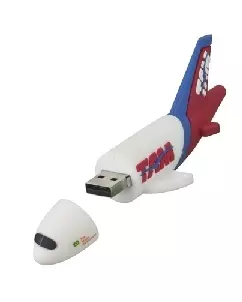 Pen drive Emborrachado Avião 3D