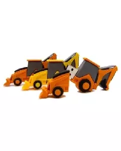 Pen drive Emborrachado Escavadeira 3D