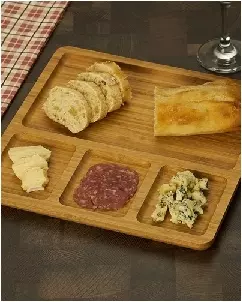 Petisqueira em Bambu Quadrada Personalizada