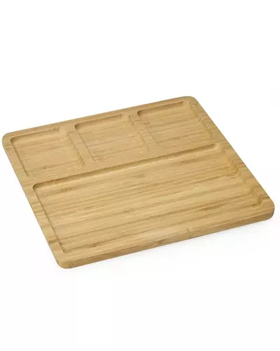 Petisqueira em Bambu Quadrada Personalizada